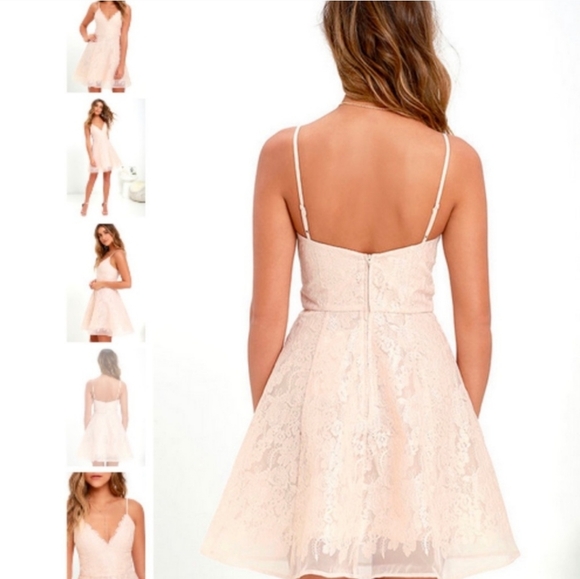 Keepsake Sundream Blush Lace Dress Size Medium - Picture 5 of 14